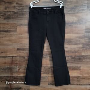 Old Navy Jeans Size 14 R Micro Flare Mid Rise Stretch Black Jack Wash Denim